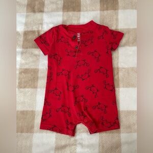 Carter's Red Crab Baby Romper Onesie 9-12M